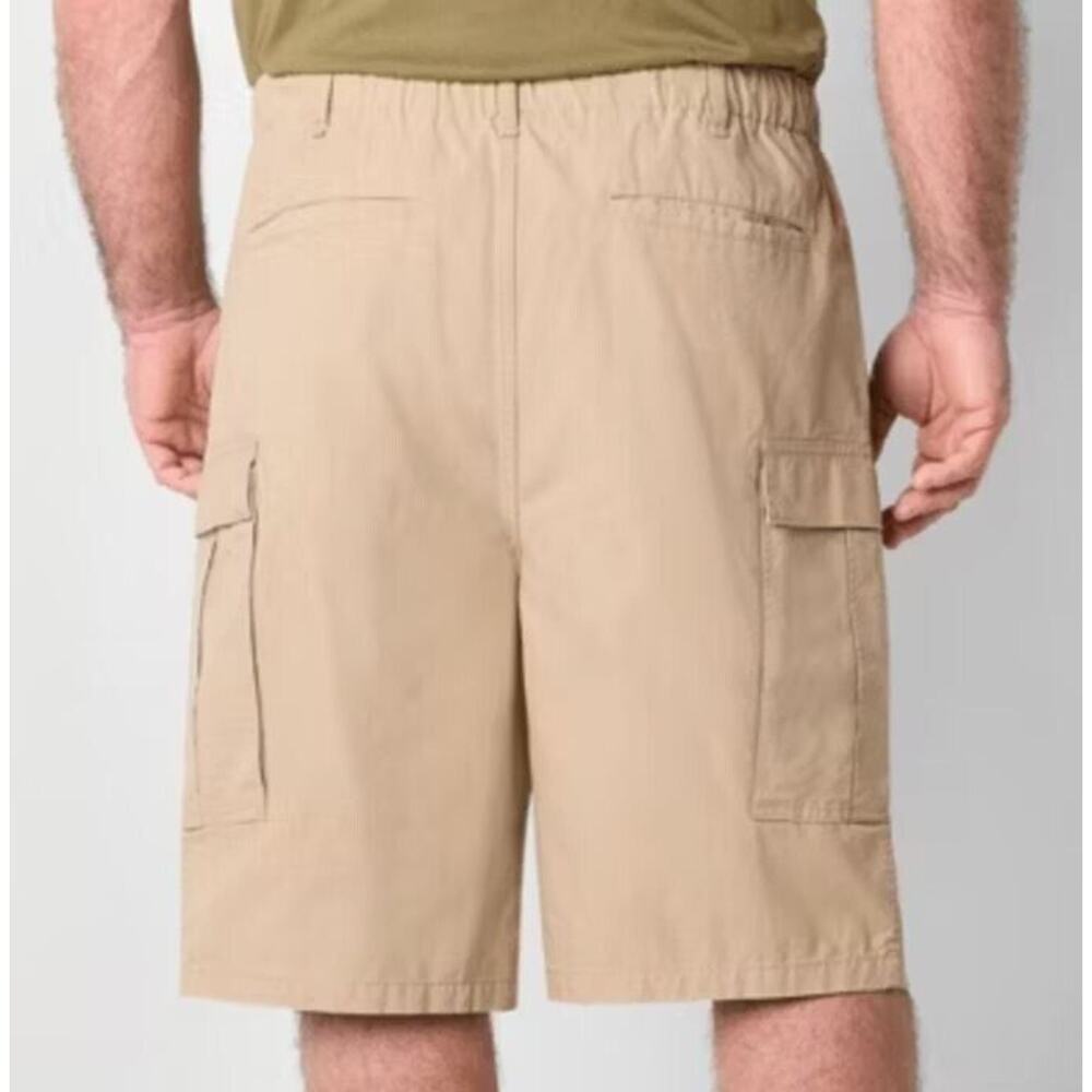 Frye and Co. Big Tall Drawstring Waist Regular Fit Cargo Short Cornstalk 52W $65 - Picture 3 of 5